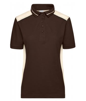 Damen Ladies' Workwear Polo - COLOR - Brown/stone 8532