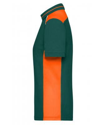 Damen Ladies' Workwear Polo - COLOR - Dark-green/orange 8532