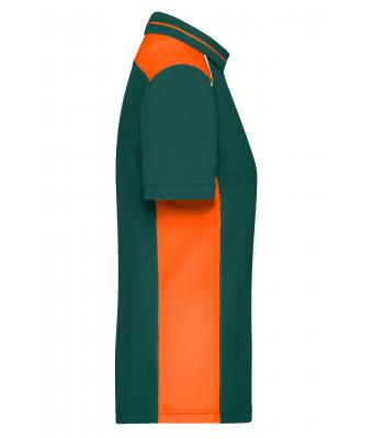 Damen Ladies' Workwear Polo - COLOR - Dark-green/orange 8532