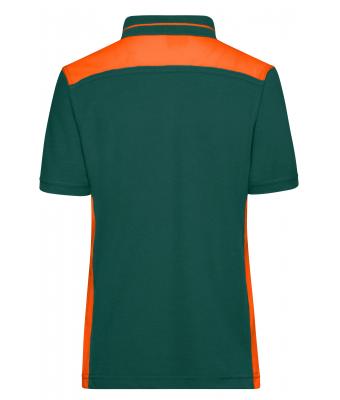 Damen Ladies' Workwear Polo - COLOR - Dark-green/orange 8532