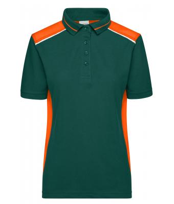 Damen Ladies' Workwear Polo - COLOR - Dark-green/orange 8532