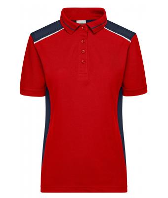 Damen Ladies' Workwear Polo - COLOR - Red/navy 8532