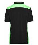 Damen Ladies' Workwear Polo - COLOR - Black/lime-green 8532