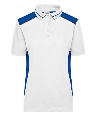 Damen Ladies' Workwear Polo - COLOR - White/royal 8532