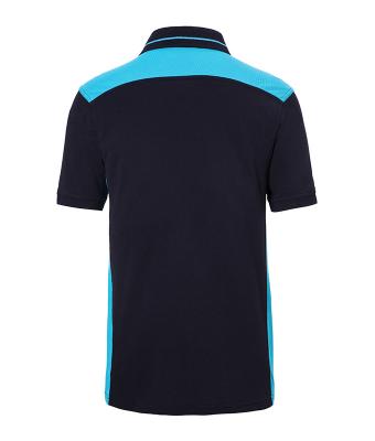 Herren Men's Workwear Polo - COLOR - Navy/turquoise 8533