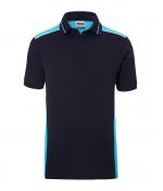 Herren Men's Workwear Polo - COLOR - Navy/turquoise 8533