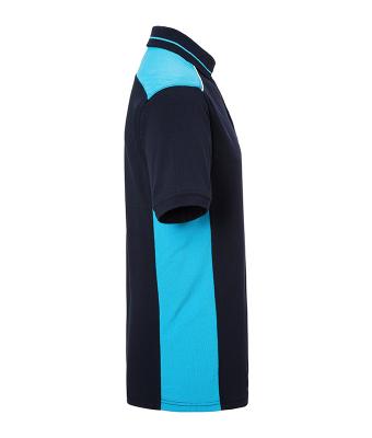 Men Men's Workwear Polo - COLOR - Navy/turquoise 8533