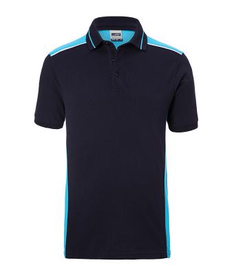Men Men's Workwear Polo - COLOR - Navy/turquoise 8533