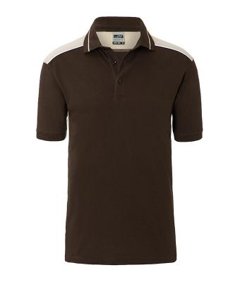 Herren Men's Workwear Polo - COLOR - Brown/stone 8533