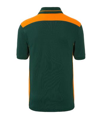 Men Men's Workwear Polo - COLOR - Dark-green/orange 8533