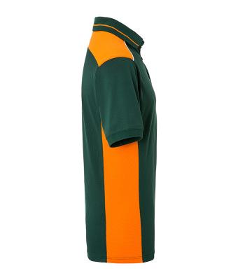 Men Men's Workwear Polo - COLOR - Dark-green/orange 8533