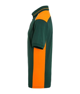 Men Men's Workwear Polo - COLOR - Dark-green/orange 8533