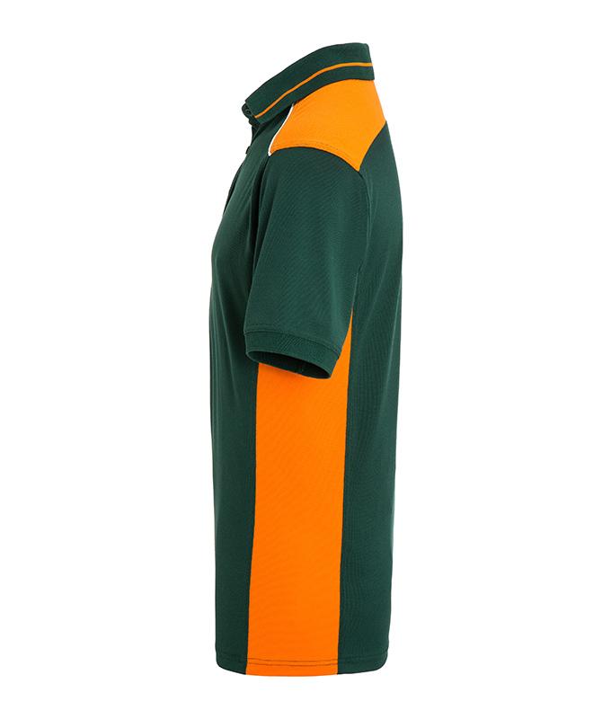 Men Men's Workwear Polo - COLOR - Dark-green/orange 8533
