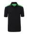 Men Men's Workwear Polo - COLOR - Black/lime-green 8533