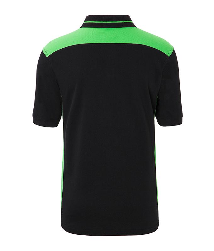 Herren Men's Workwear Polo - COLOR - Black/lime-green 8533