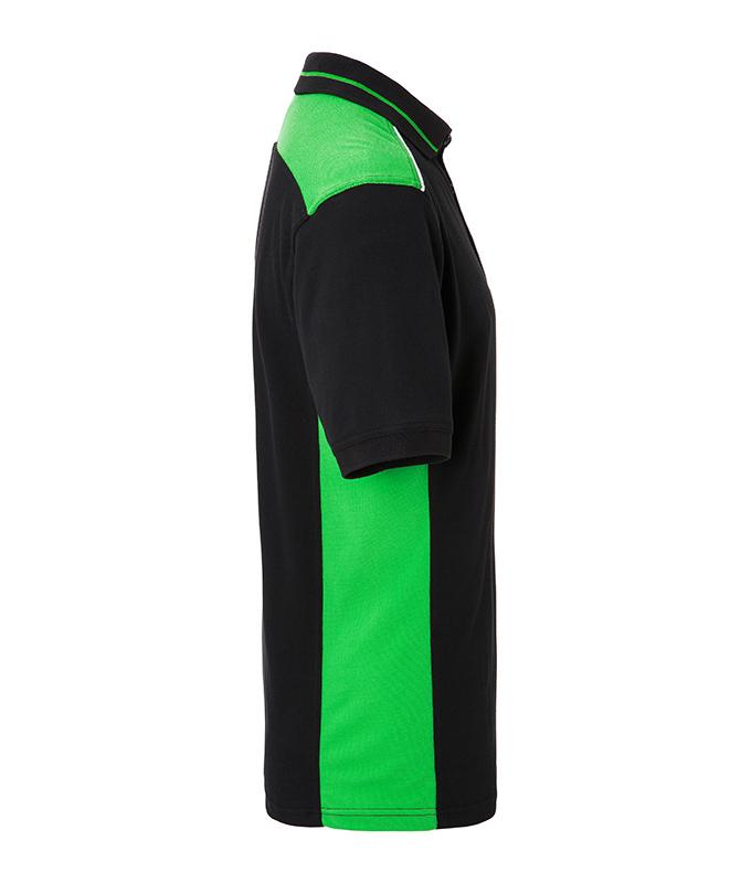 Herren Men's Workwear Polo - COLOR - Black/lime-green 8533