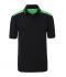 Herren Men's Workwear Polo - COLOR - Black/lime-green 8533
