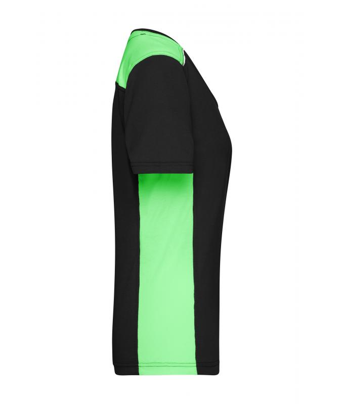 Ladies Ladies' Workwear T-Shirt - COLOR - Black/lime-green 8534