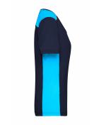 Damen Ladies' Workwear T-Shirt - COLOR - Navy/turquoise 8534