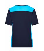 Damen Ladies' Workwear T-Shirt - COLOR - Navy/turquoise 8534