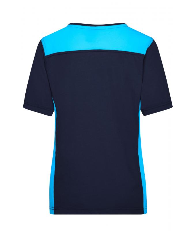 Damen Ladies' Workwear T-Shirt - COLOR - Navy/turquoise 8534