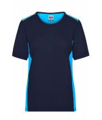Ladies Ladies' Workwear T-Shirt - COLOR - Navy/turquoise 8534