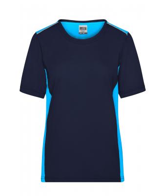 Ladies Ladies' Workwear T-Shirt - COLOR - Navy/turquoise 8534