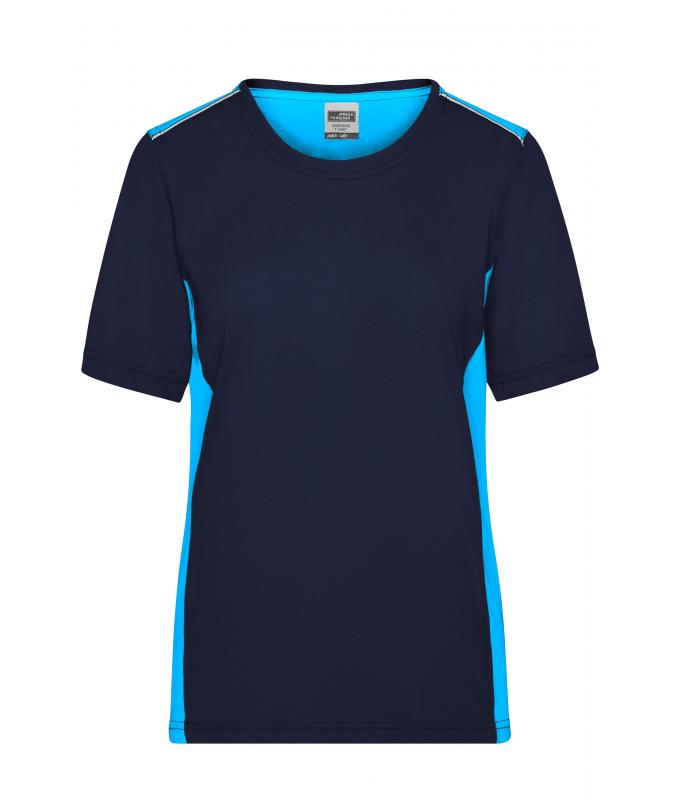 Ladies Ladies' Workwear T-Shirt - COLOR - Navy/turquoise 8534