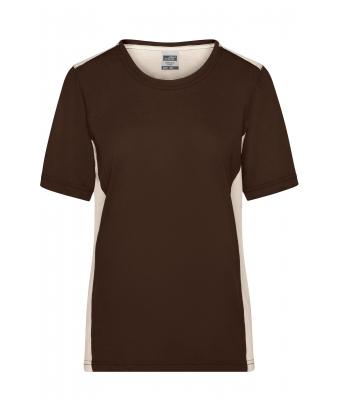 Damen Ladies' Workwear T-Shirt - COLOR - Brown/stone 8534