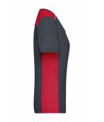 Damen Ladies' Workwear T-Shirt - COLOR - Carbon/red 8534