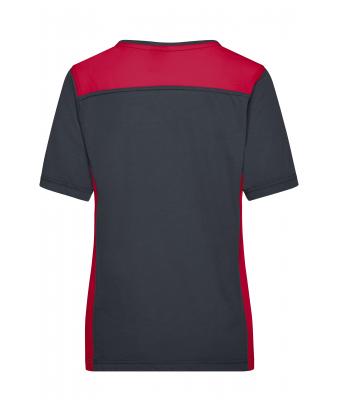 Damen Ladies' Workwear T-Shirt - COLOR - Carbon/red 8534