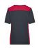 Damen Ladies' Workwear T-Shirt - COLOR - Carbon/red 8534