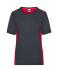 Damen Ladies' Workwear T-Shirt - COLOR - Carbon/red 8534