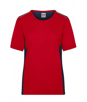 Damen Ladies' Workwear T-Shirt - COLOR - Red/navy 8534