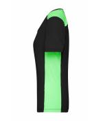 Damen Ladies' Workwear T-Shirt - COLOR - Black/lime-green 8534