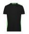 Men Men's Workwear T-Shirt - COLOR - Black/lime-green 8535