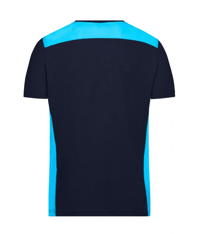Herren Men's Workwear T-Shirt - COLOR - Navy/turquoise 8535