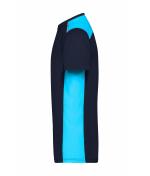 Men Men's Workwear T-Shirt - COLOR - Navy/turquoise 8535
