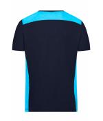 Men Men's Workwear T-Shirt - COLOR - Navy/turquoise 8535