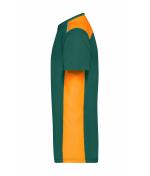 Men Men's Workwear T-Shirt - COLOR - Dark-green/orange 8535