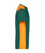 Men Men's Workwear T-Shirt - COLOR - Dark-green/orange 8535