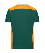 Men Men's Workwear T-Shirt - COLOR - Dark-green/orange 8535