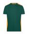 Men Men's Workwear T-Shirt - COLOR - Dark-green/orange 8535