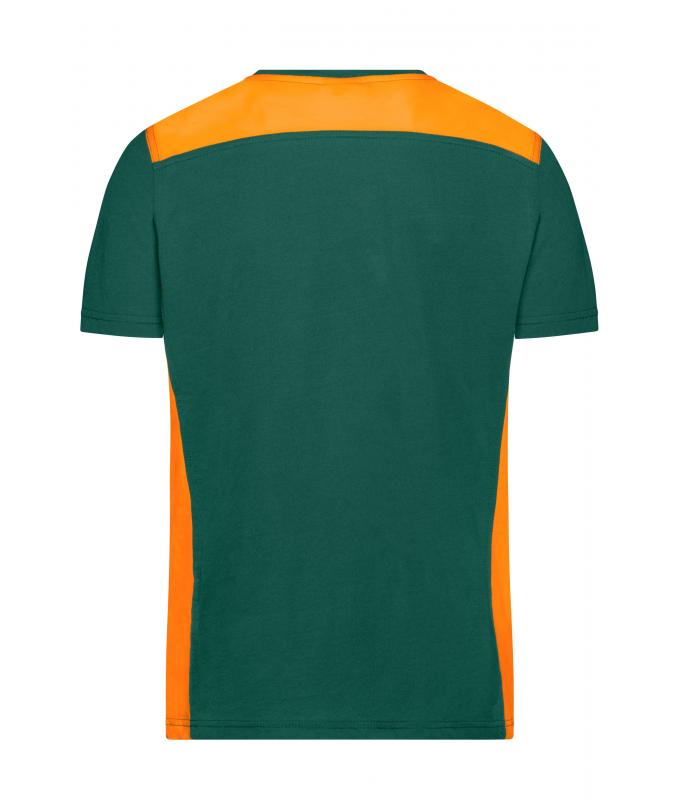 Herren Men's Workwear T-Shirt - COLOR - Dark-green/orange 8535