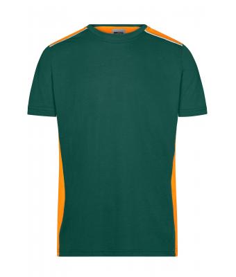 Herren Men's Workwear T-Shirt - COLOR - Dark-green/orange 8535