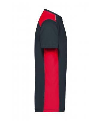 Men Men's Workwear T-Shirt - COLOR - Carbon/red 8535