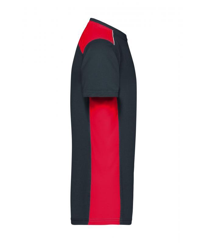 Herren Men's Workwear T-Shirt - COLOR - Carbon/red 8535