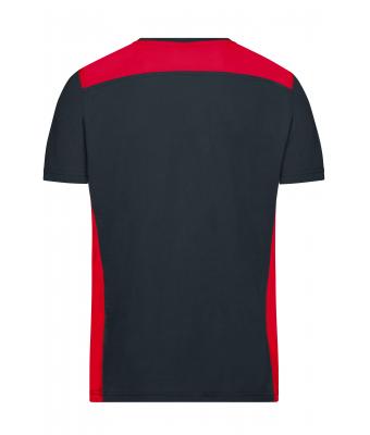 Herren Men's Workwear T-Shirt - COLOR - Carbon/red 8535