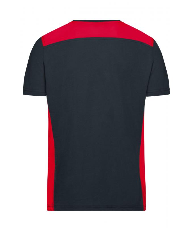 Herren Men's Workwear T-Shirt - COLOR - Carbon/red 8535