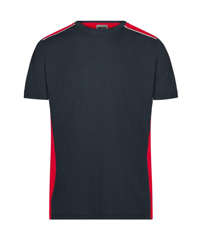 Herren Men's Workwear T-Shirt - COLOR - Carbon/red 8535